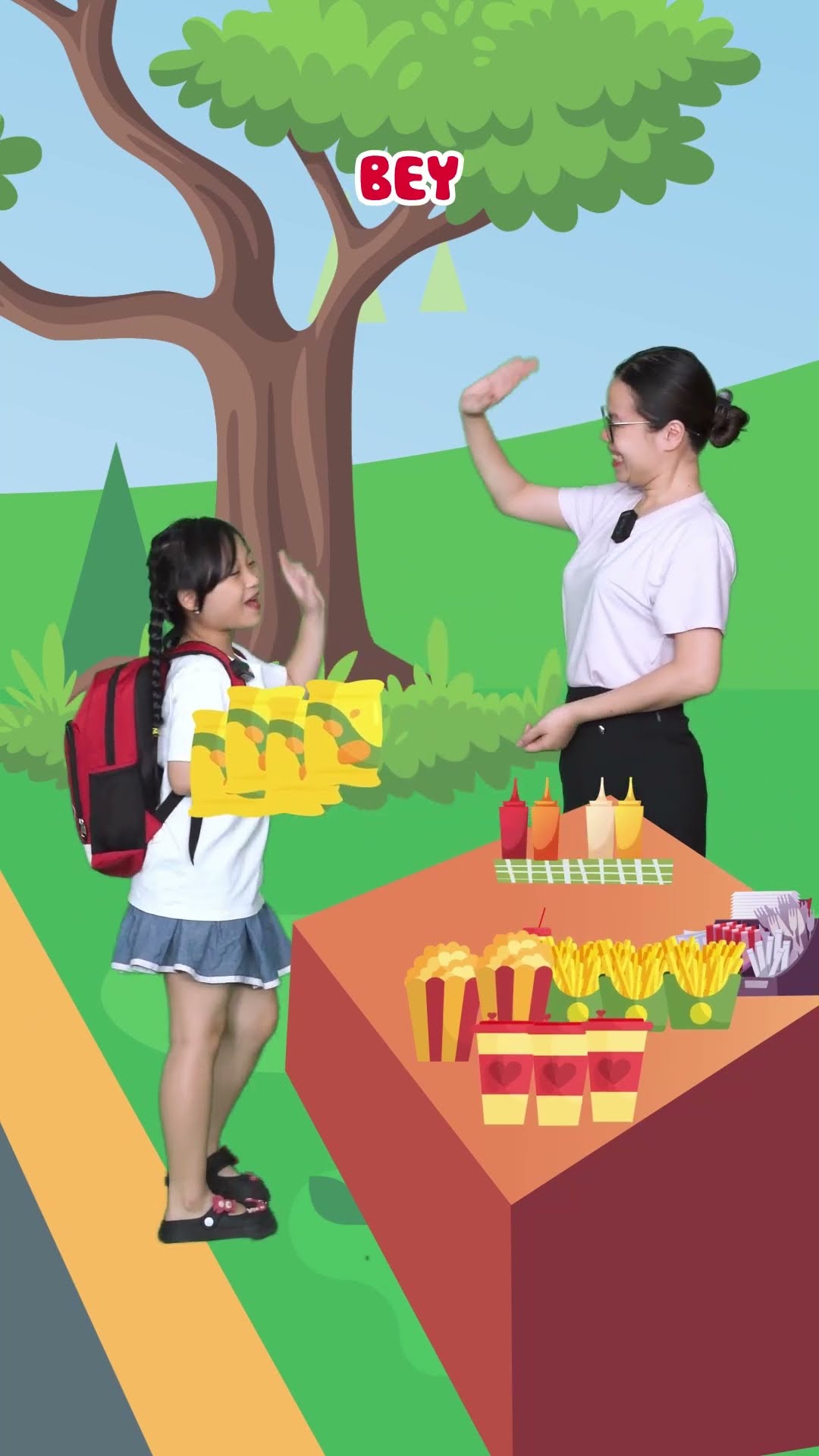 Bé học tiếng anh qua phim hoạt hình thực phẩm bẩn Don't Eat Dirty Food| Video and cartoons for baby