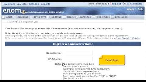 Private Name Servers Enom