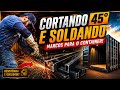 Corte, Ajuste e Solda: Preparando as Janelas e Portas do Contêiner
