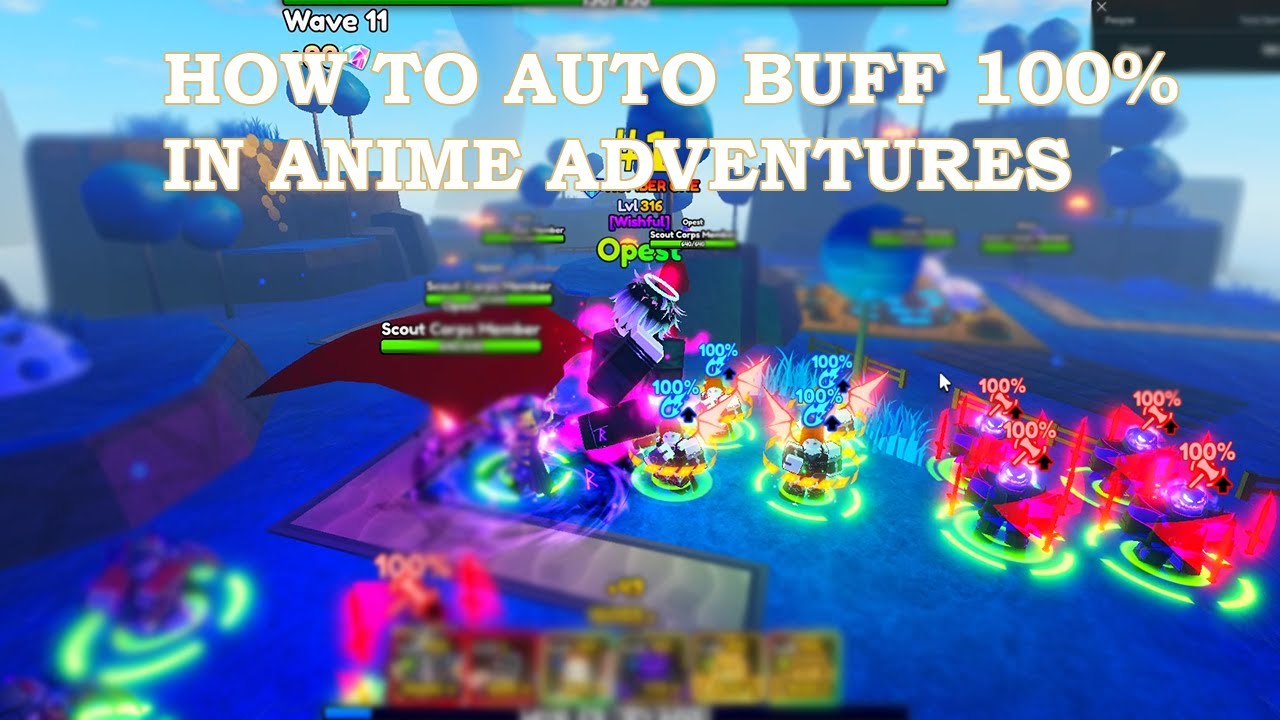 How To Auto Buff In Anime Adventures | Anime Adventures - YouTube