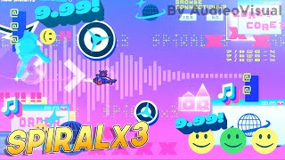SPIRALx3 by AudieoVisual {With coin} | Normal mode | Geometry dash 2.2