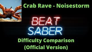 Crab Rave - Noisestorm (Difficulty Comparison) - Beat Saber VR Official Chart