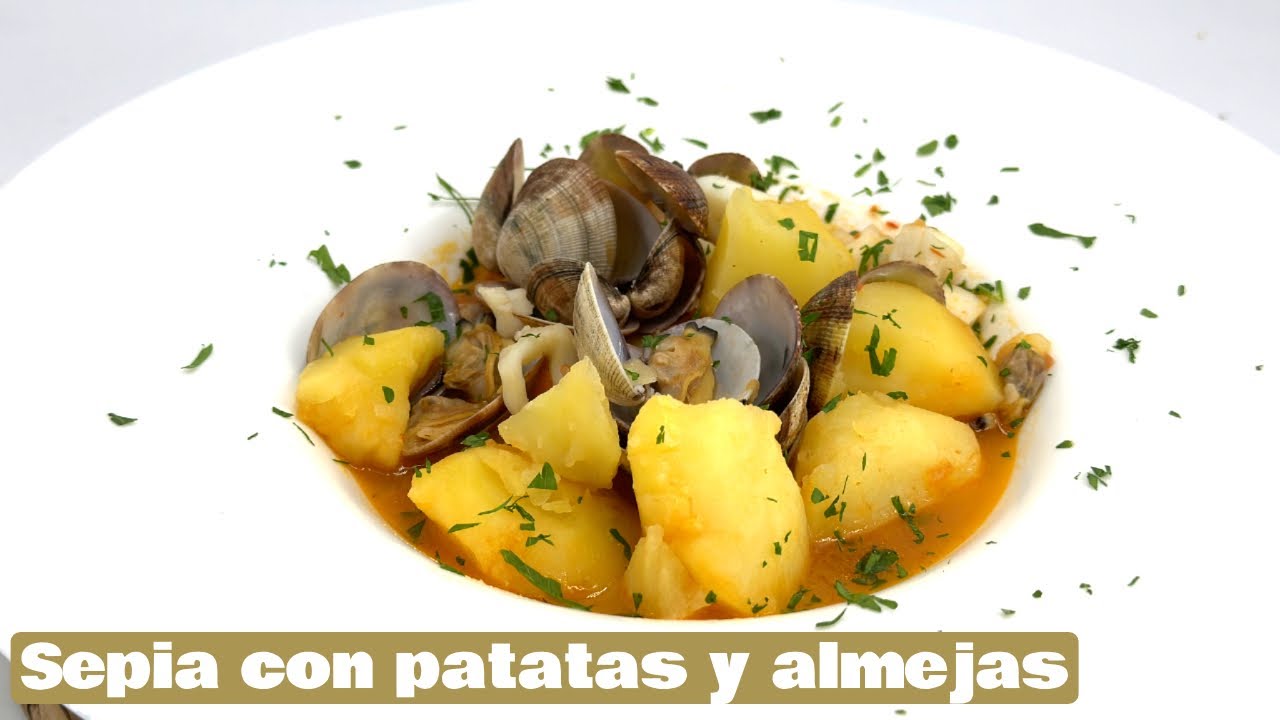 Sepia con patatas y almejas
