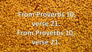 Proverbs 10:21, The lips of the righteous feed many,KJV,singalong w lyrics,G