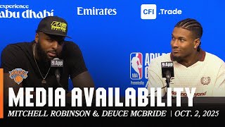Mitchell Robinson And Deuce Mcbride Post Preseason Game Media October 2, 2025