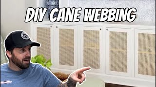 DIY Cane Webbing on Cabinet Doors