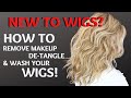 NEW TO WIGS? PART III - how to DETANGLE,REMOVE MAKEUP FROM WIG, WASH YOUR WIG!