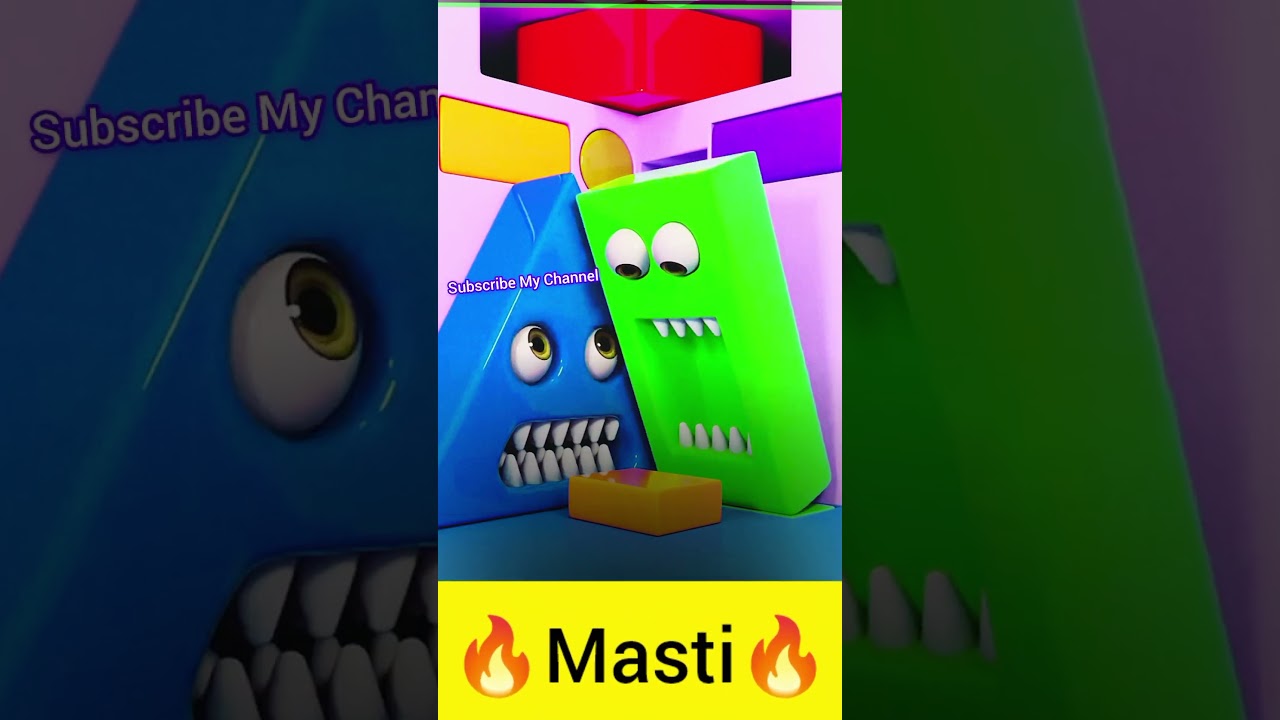 3D Animation for Kids Funny Shape Monster Compilation 