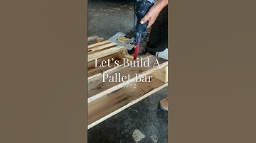 Building A Pallet Bar: Part 2.  #palletbar #pallet #diy #repurposedwood