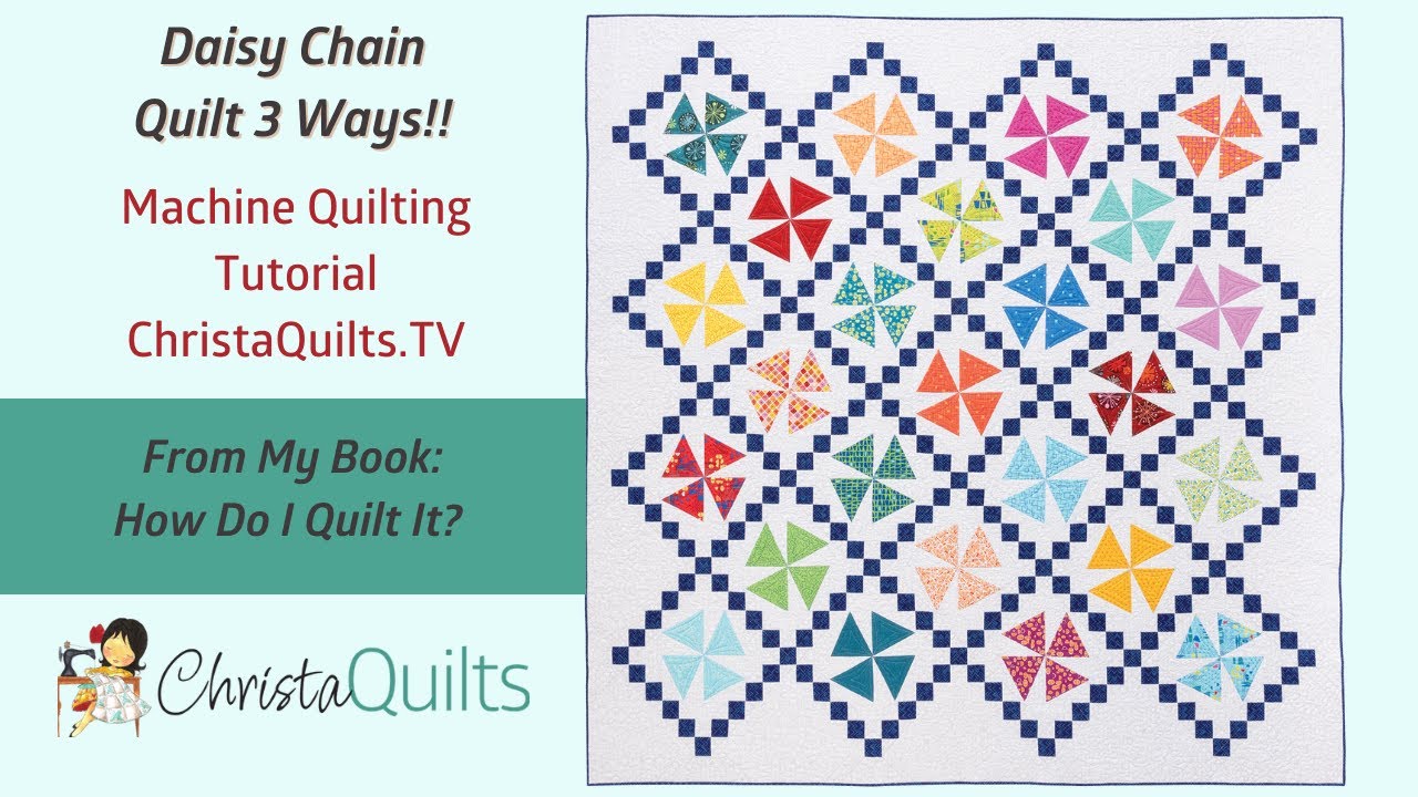 Machine Quilt Daisy Chain 3 Different Ways - YouTube