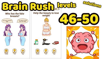Brain Rush Game All levels 46- 50 Game Review Complete Gameplay Walkthrough (iOS-Android)