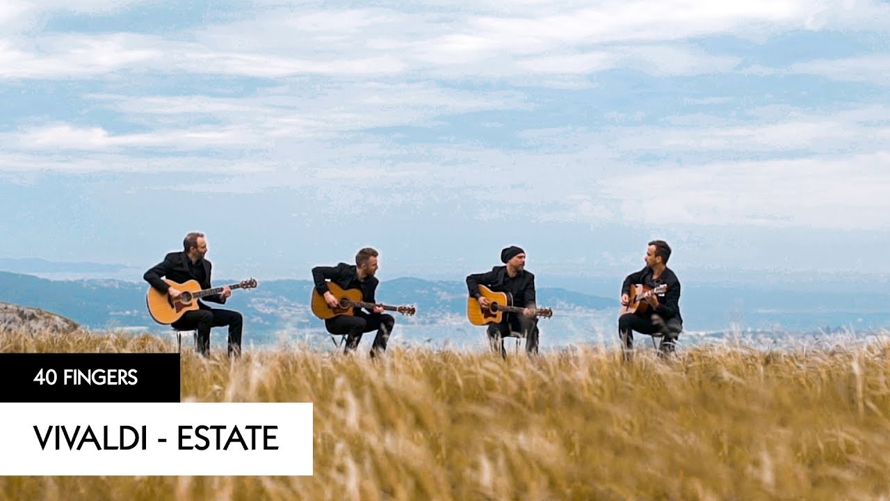 Las lluvias y tormentas de ayer bien merecen una cancin,.40 Finger son cuatro guitarristas de Trieste, Italia, que comparten la pasin por la guitarra acstica: Matteo Brenci, Emanuele Grafitti, Marco Steffe y Andrea Vittori. En este caso, con bellos paisajes nublados nos interprestan de Antonio Vivaldi - Estate (Storm -tormenta).