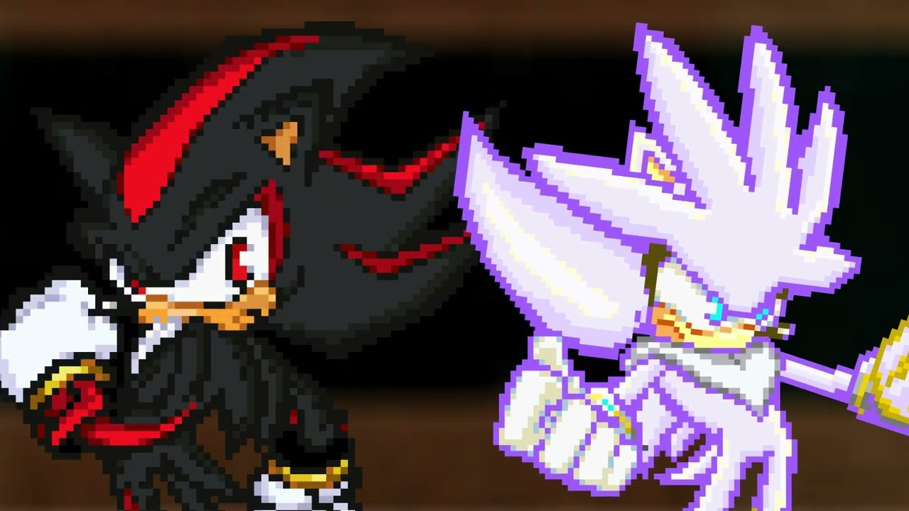 Intelligent Shadow Vs Super Sonic Frontiers 2 & Hyper Silver [ Sprite Animation ]