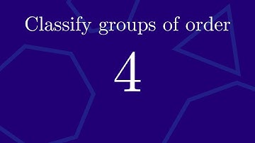 Classify all groups of order 4 up to isomorphism