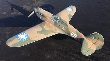 In Flight: Staggered Gear Extension & Landing, FMS 1400mm P-40B