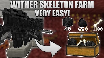 Extremely Easy WITHER SKELETON Farm Early Game (Without Wither Roses) MINECRAFT 1.16 tutorial
