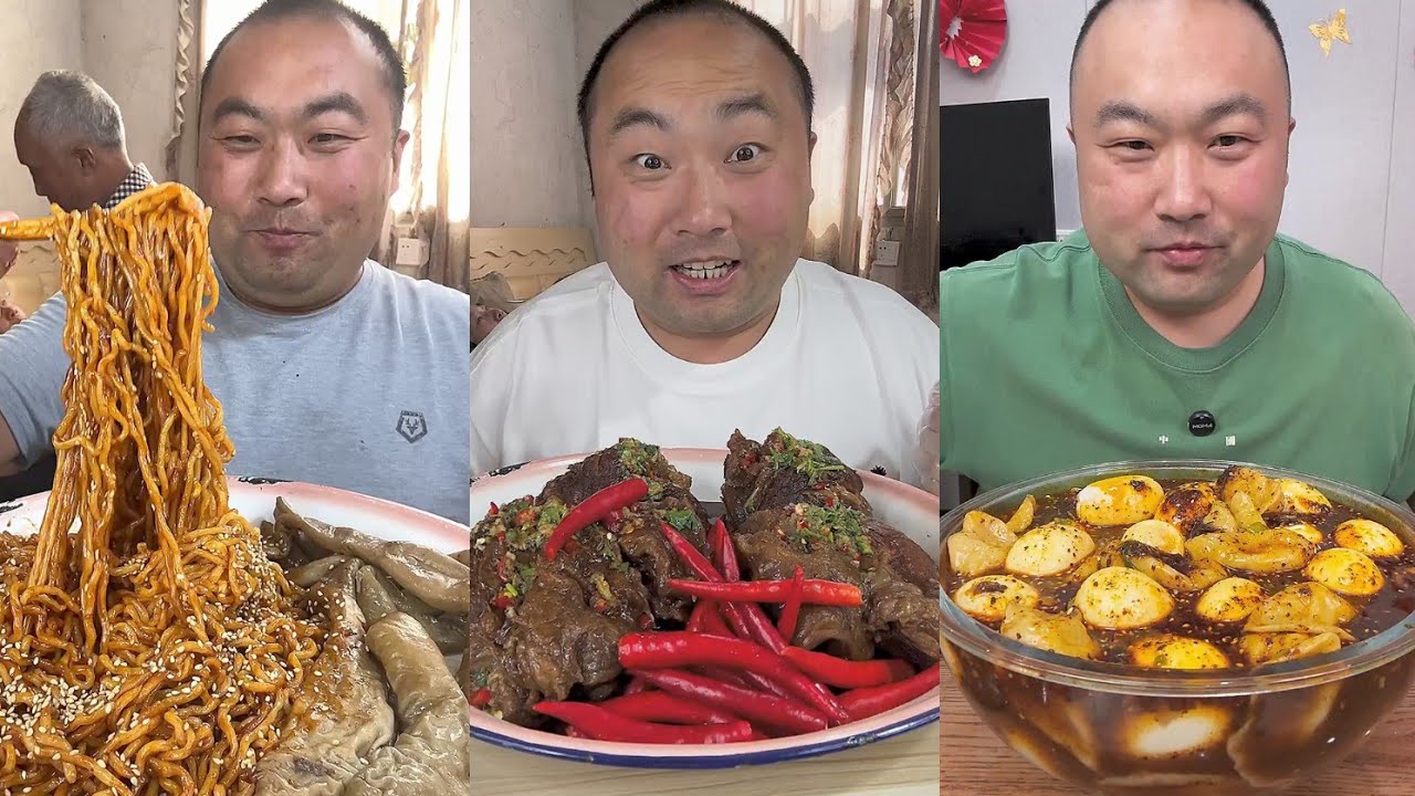 Mukbang # Part 216: Eat Sea Conch pig brain 🧠 belly pork bone head pig #food #delicious #meat 