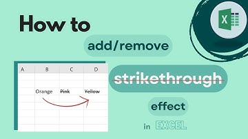 How to add or remove strikethrough effect in Excel