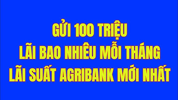 Gửi 100 triệu lãi bao nhiêu mỗi tháng | Lãi suất ngân hàng Agribank mới nhất
