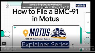 How to File a BMC-91 | MOTUS Explainer Series