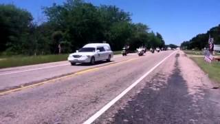 Sgt. Tanner Higgins procession in Yantis, Texas