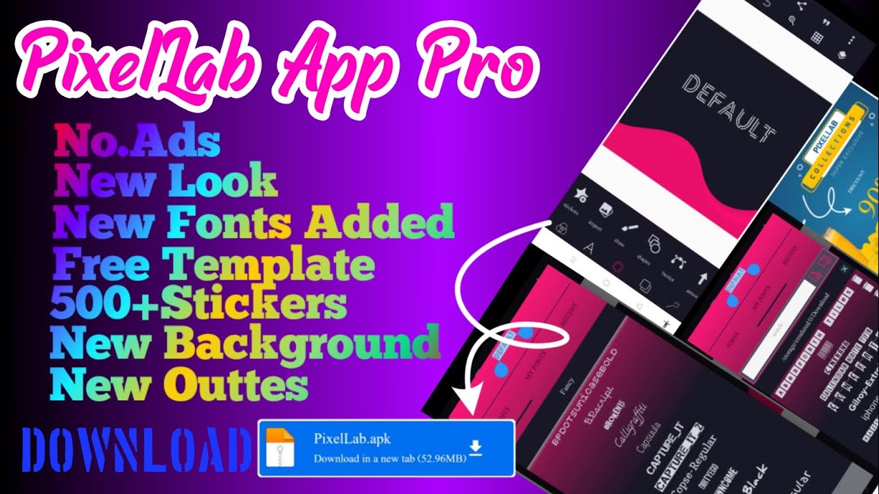 PixelLab Pink Dark Mod apk latest Version Kesa Download Kore