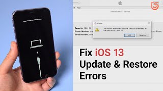 How to Fix iOS 13 iPhone Could Not be Restored. An Unknown Error Occurred (9, 10, 11, 4013)