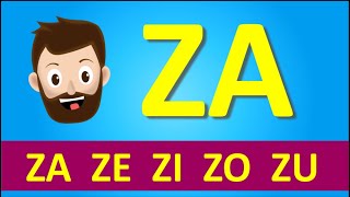 ZA ZE ZI ZO ZU Aula para Crianças. Aprender as Sílabas. Sílabas do X. Papai Ensina