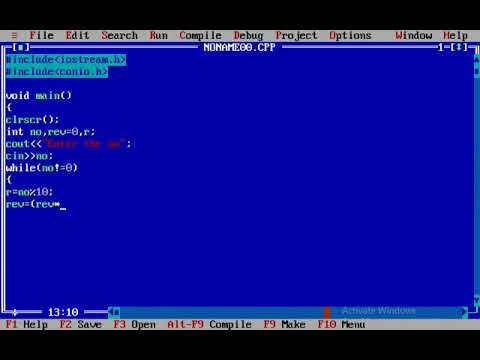 Write a program reverse the number in c++ - YouTube
