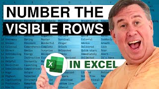 Celebrity Excel - How to Number the Visible Rows in Excel - Episode 1476 Net Worth