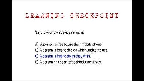 O Level English Language Paper 2: Reading Comprehension (Leaving Home) Part 3