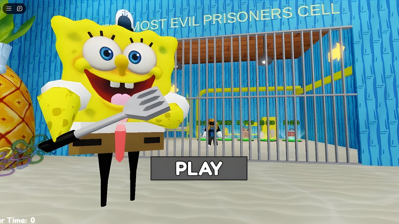 SPONGEBOB SQUAREPANT'S PRISON RUN (Obby) - Roblox Gameplay Walkthrough