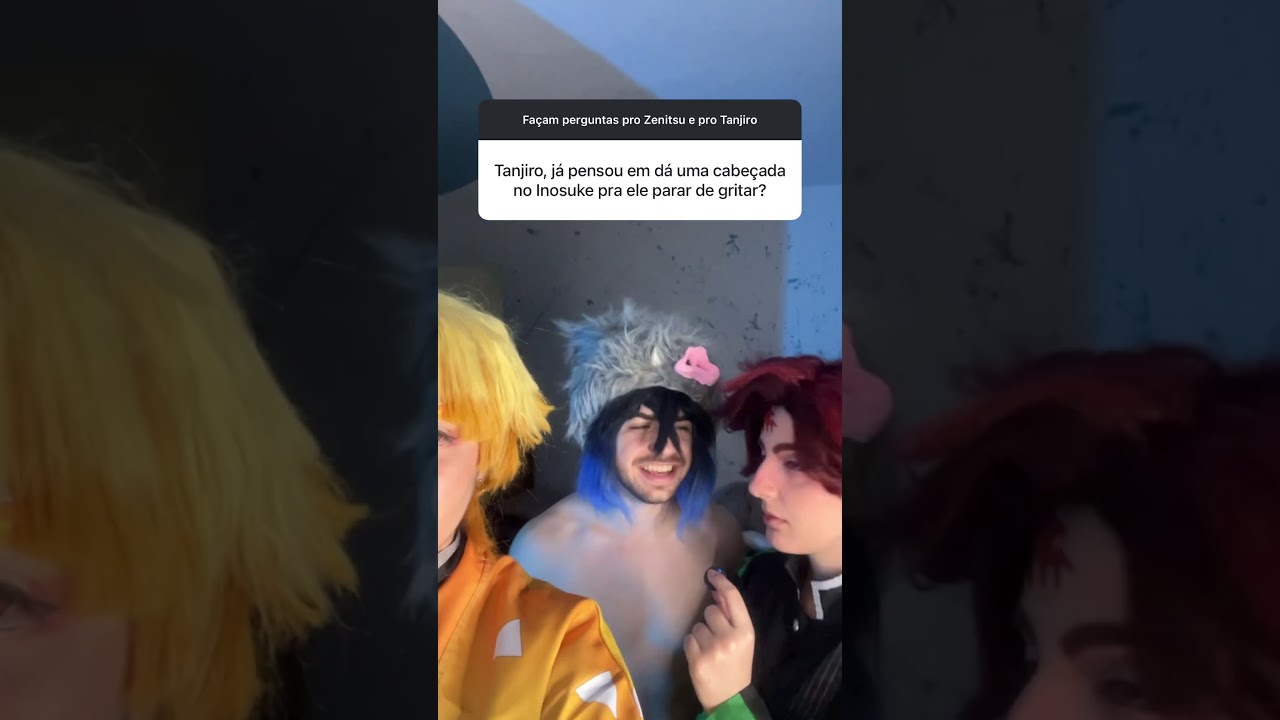 TANJIRO E ZENITSU RESPONDEM!! #kimetsunoyaiba #cosplay #demonslayer @Nandalorenzine