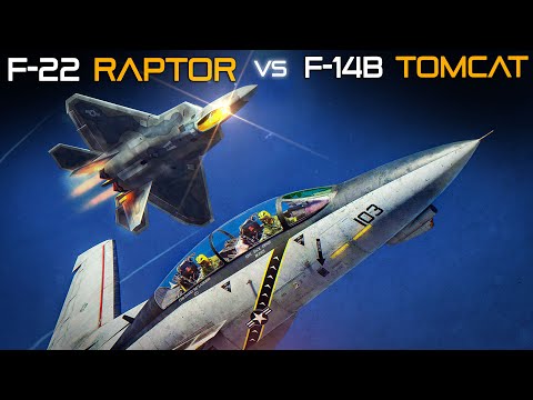F-14B Tomcat Takes On F-22 Raptor DOGFIGHT | Digital Combat Simulator | DCS |