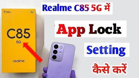Realme C85 Me App Lock Kaise Kare/How to app lock in realme c85 5g 