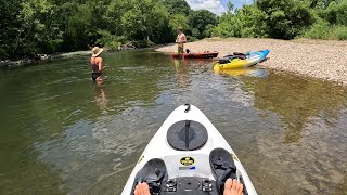 Kayak Camping and Fishing | Very HOT and Low Water Levels