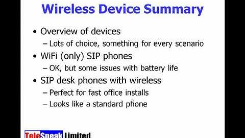 VoIP and Wireless:  Part 2  Overview of Wireless Phones (continued)