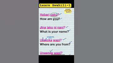 Swahili Lessons Everyday Phrases Part 1v Learnswahili Viral Shorts 