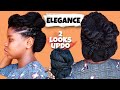 Holiday Hairstyle|Beautiful 2in1 updo natural hairstyle | Styling 4c hair| 4c hairstyles for work