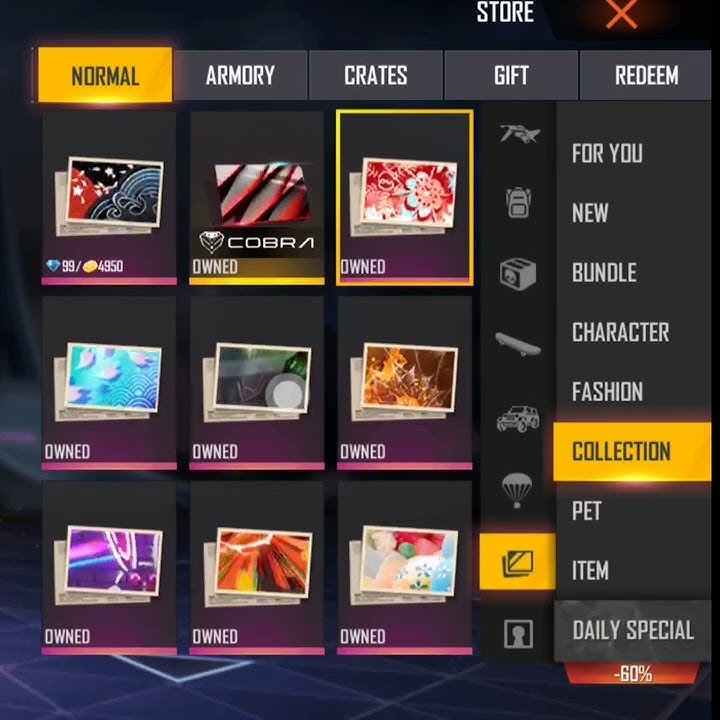 FREE FIRE ALL RARE AVATAR & BANNER IN STOR RIP 😔 OLD PLAYERS #shorts