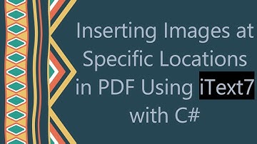 Inserting Images at Specific Locations in PDF Using iText7 with C#