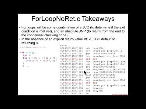 Boolean Logic: ForLoopNoRet.c Explanation - Architecture 1001: x86-64 Assembly