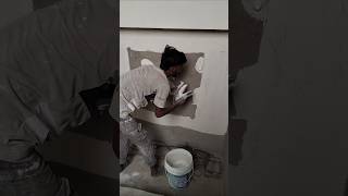 1st coat wall putty 🏡#home #wall #wall #putty #wallputty #wallputty