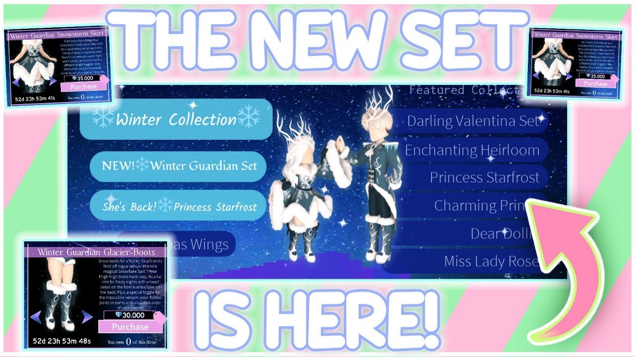 The New Set Is Here Winter Guardian Set Royale High Youtube
