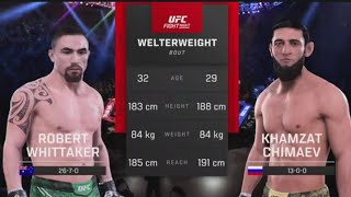 UFC 5 Robert Whittaker Vs Khamzat Chimaev - Outrageous Middleweight Fight English Commentary PS5