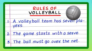 Rules of Volleyball | Write Rules of Volleyball | 16 Rules of Volleyball | Updated Video