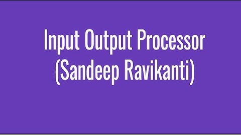 Input and Output Processor