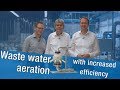 Waste water aeration with increased efficiency (jet aeration)