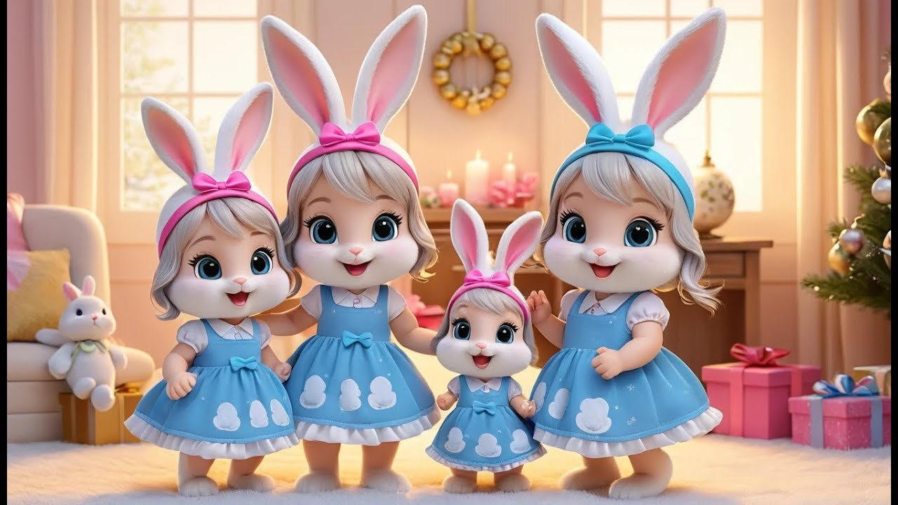 Bunny Family New Year Morning | Cute Nursery Rhyme for Kids | Baby Learning Song