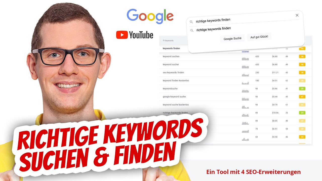 Richtige Google SEO Keywords finden mit diesem Tool + Tricks ✅  Fokus Keywords + long-tails